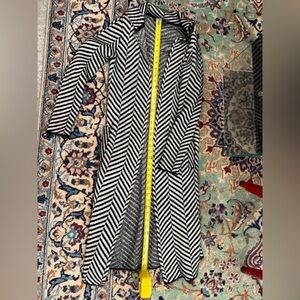 Joan Vass Monochrome Chevron Jacket